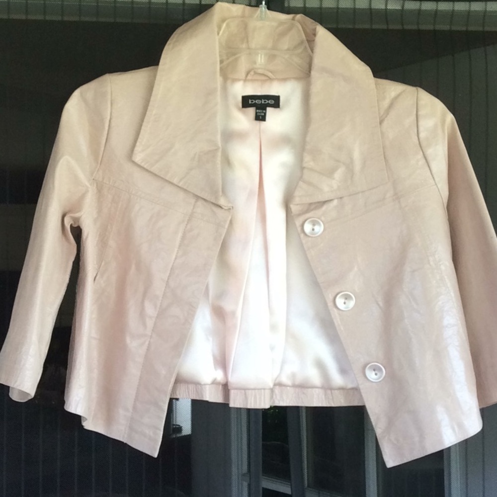 Bebe Light Pink Jacket Fully Lined - image 1